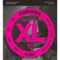 Струны для бас-гитары D'Addario ECB81 Chromes Flatwound Regular Light 45/100