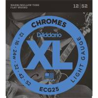 Струни для електрогітари D'Addario ECG25 Chromes Flat Wound Light 12/52