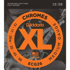 Струны для электрогитары D'Addario ECG26 Chromes Flat Wound Medium 13/56