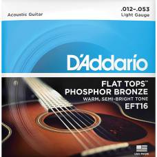 Струны для акустической гитары D'Addario EFT16 Phosphor Bronze Flat Tops Light 12/53