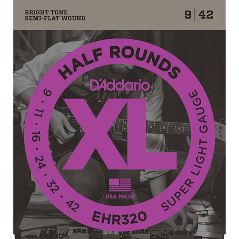 Струни для електрогітари D'Addario EHR320 Half Rounds Super Light 9/42