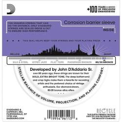 Струни для акустичної гітари D'Addario EJ13 80/20 Bronze Custom Light 11/52