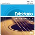 Струны для акустической гитары D'Addario EJ16 Phosphor Bronze Light 12/53