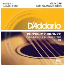 Струны для акустической гитары D'Addario EJ19 Phosphor Bronze Light Top/Medium Bottom 12/56