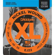 Струни для електрогітари D'Addario EJ22 Nickel Wound Jazz Medium 13/56