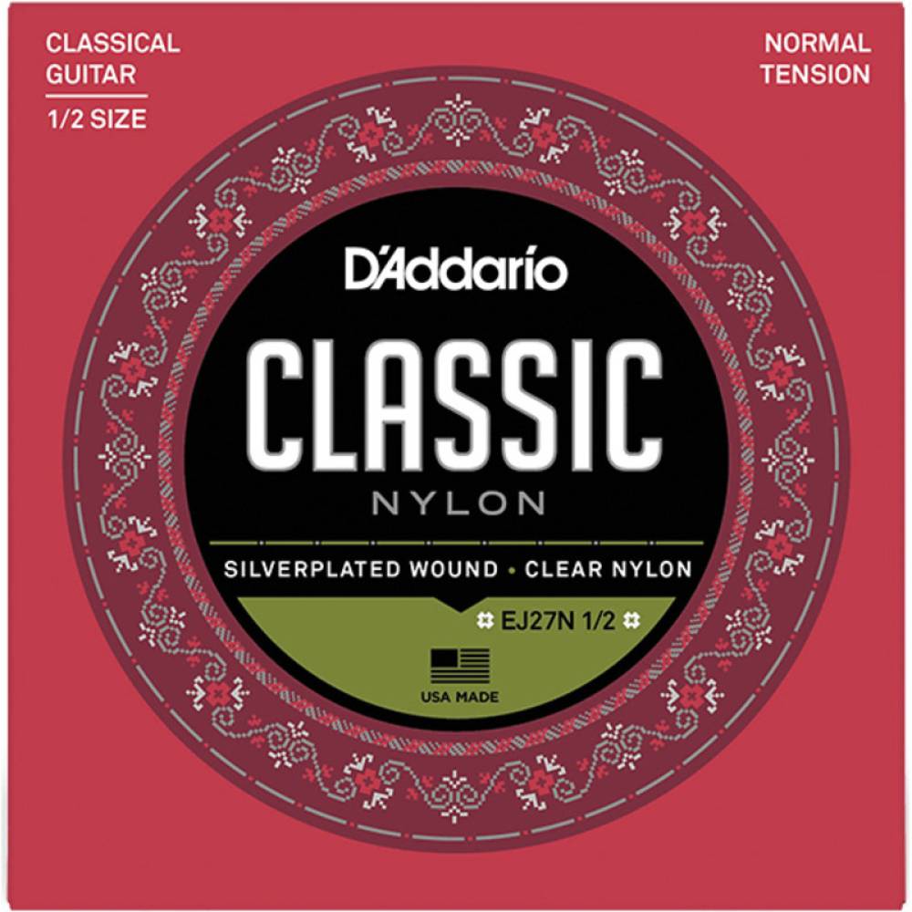 Струни для класичної гітари D'Addario EJ27N 1/2 Student Nylon Normal Tension