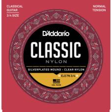 Струны для классической гитары D'Addario EJ27N 3/4 Student Nylon Normal Tension