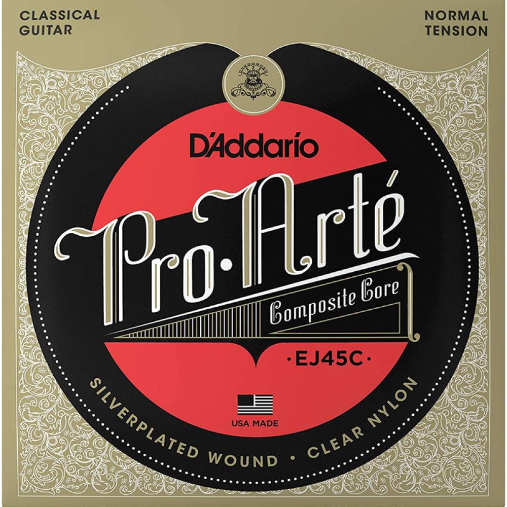 Струны для классической гитары D'Addario EJ45C Silverplated Wound Nylon Normal Tension