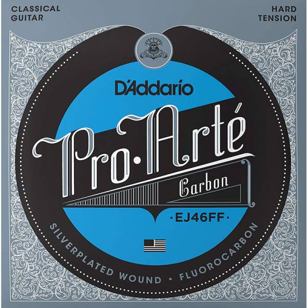 Струни для класичної гітари D'Addario EJ46FF Silverplated Wound Fluоrocarbon Hard Tension