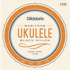 Струны для укулеле D'Addario EJ53B Black Nylon Baritone 28/35