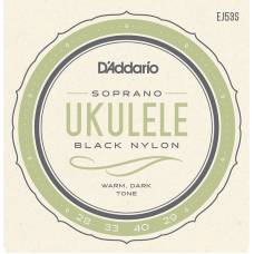 Струни для укулеле D'Addario EJ53S Black Nylon Soprano 28/29
