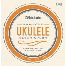 Струны для укулеле D'Addario EJ65B Clear Nylon Baritone 28/35