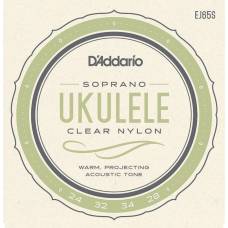 Струни для укулеле D'Addario EJ65S Clear Nylon Soprano 24/28