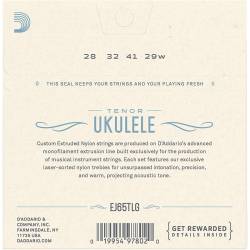 Струни для укулеле D'Addario EJ65TLG Clear Nylon Tenor 28/29