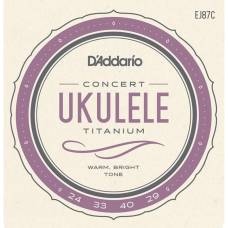 Струны для укулеле D'Addario EJ87C Titamium Concert 24/29
