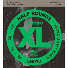 Струни для бас-гітари D'Addario ENR70 Nickel Half Rounds Wound Super Light 40/95