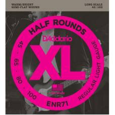 Струни для бас-гітари D'Addario ENR71 Nickel Half Rounds Wound Regular Light 45/100