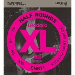 Струни для бас-гітари D'Addario ENR71 Nickel Half Rounds Wound Regular Light 45/100