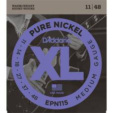 Струны для электрогитары D'Addario EPN115 Pure Nickel Medium 11/48