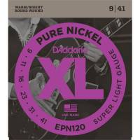 Струни для електрогітари D'Addario EPN120 Pure Nickel Super Light 9/41