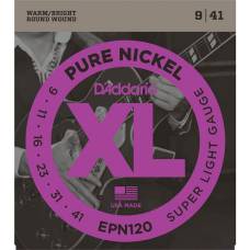 Струни для електрогітари D'Addario EPN120 Pure Nickel Super Light 9/41