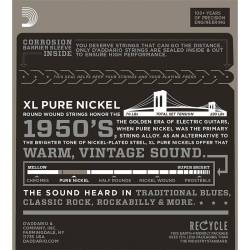 Струни для електрогітари D'Addario EPN22 Pure Nickel Jazz Medium Srings 13/56