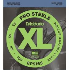 Струни для бас-гітари D'Addario EPS165 Pro Steels Custom Light 4-String 45/105