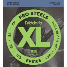 Струны для бас-гитары D'Addario EPS165 Pro Steels Custom Light 4-String 45/105