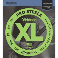 Струны для бас-гитары D'Addario EPS165-5 Pro Steels Custom Light 5-String 45/135