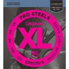 Струны для бас-гитары D'Addario EPS170-5 Pro Steels Regular Light 5-String 45/130