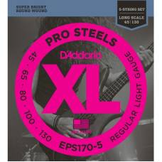 Струны для бас-гитары D'Addario EPS170-5 Pro Steels Regular Light 5-String 45/130