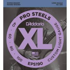 Струны для бас-гитары D'Addario EPS190 Pro Steels Custom Light 40/100