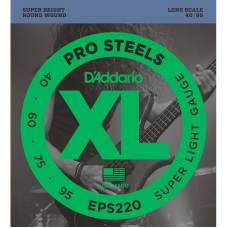 Струны для бас-гитары D'Addario EPS220 Pro Steels Super Light 40/95