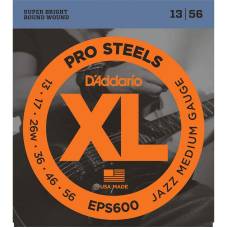 Струны для электрогитары D'Addario EPS600 ProSteels Jazz Medium 13/56