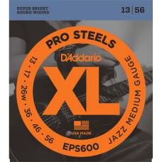 Струны для электрогитары D'Addario EPS600 ProSteels Jazz Medium 13/56