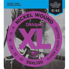 Струни для електрогітари D'Addario ESXL120 Nickel Wound Double Ball End Steinberger Super Light 9/42