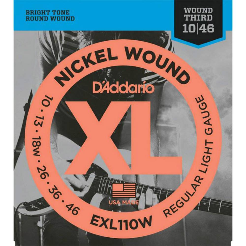 Струны для электрогитары D'Addario EXL110W Nickel Wound 3rd Regular Light 10/46