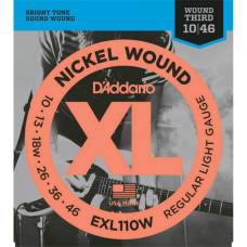Струны для электрогитары D'Addario EXL110W Nickel Wound 3rd Regular Light 10/46