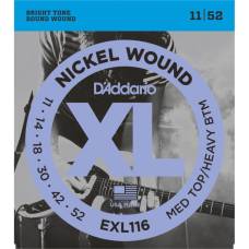 Струны для электрогитары D'Addario EXL116 Medium Top/Heavy Bottom 11/52