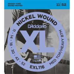 Струны для электрогитары D'Addario EXL116 Medium Top/Heavy Bottom 11/52