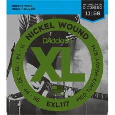 Струны для электрогитары D'Addario EXL117 Medium Top X-Heavy Bottom 11/56