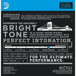 Струни для електрогітари D'Addario EXL140-8 Nickel Wound Light Top/Heavy Bottom 8-Strings 10/74