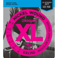 Струны для электрогитары D'Addario EXL150 Regular Light 12-Strings 10/46