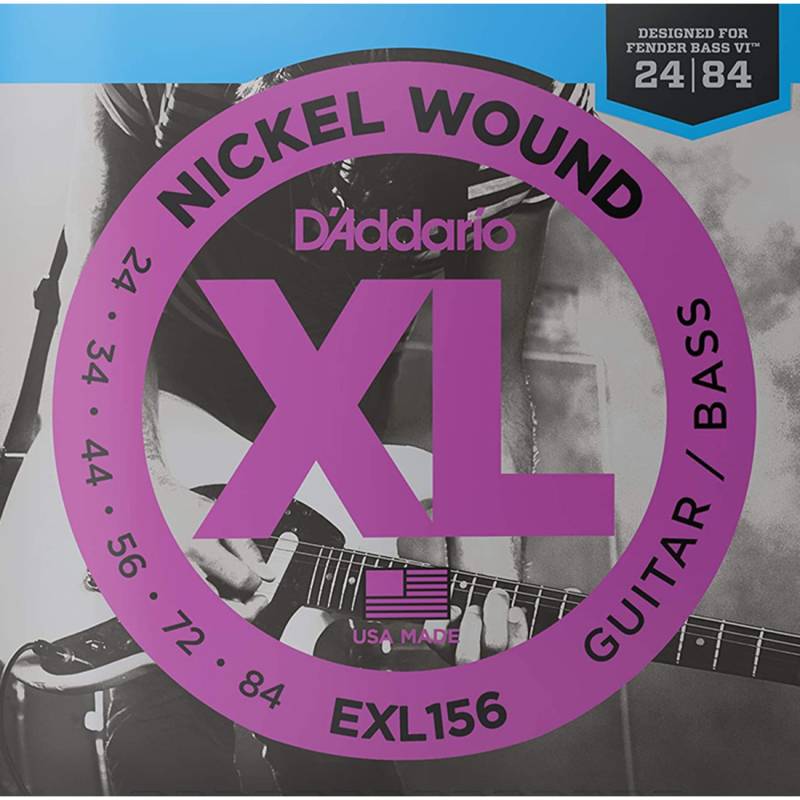 Струни для електрогітари D'Addario EXL156 Nickel Wound Guitar/Bass 24/84