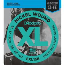 Струны для электрогитары D'Addario EXL158 Nickel Wound Baritone Light 13/62