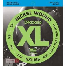 Струны для бас-гитары D'Addario EXL165 Nickel Wound Custom Light 4-String 45/105