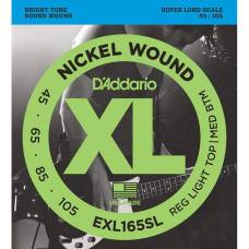 Струны для бас-гитары D'Addario EXL165SL Nickel Wound Custom Light Super Long Scale 45/105
