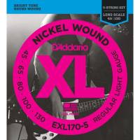 Струны для бас-гитары D'Addario EXL170-5 Nickel Wound Light 45/130