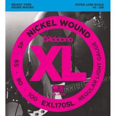 Струни для бас-гітари D'Addario EXL170SL Nickel Wound Regular Light Super Long Scale 45/100