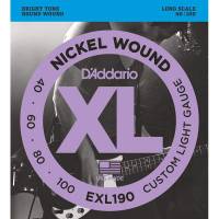 Струны для бас-гитары D'Addario EXL190 Nickel Wound Custom Light 40/100